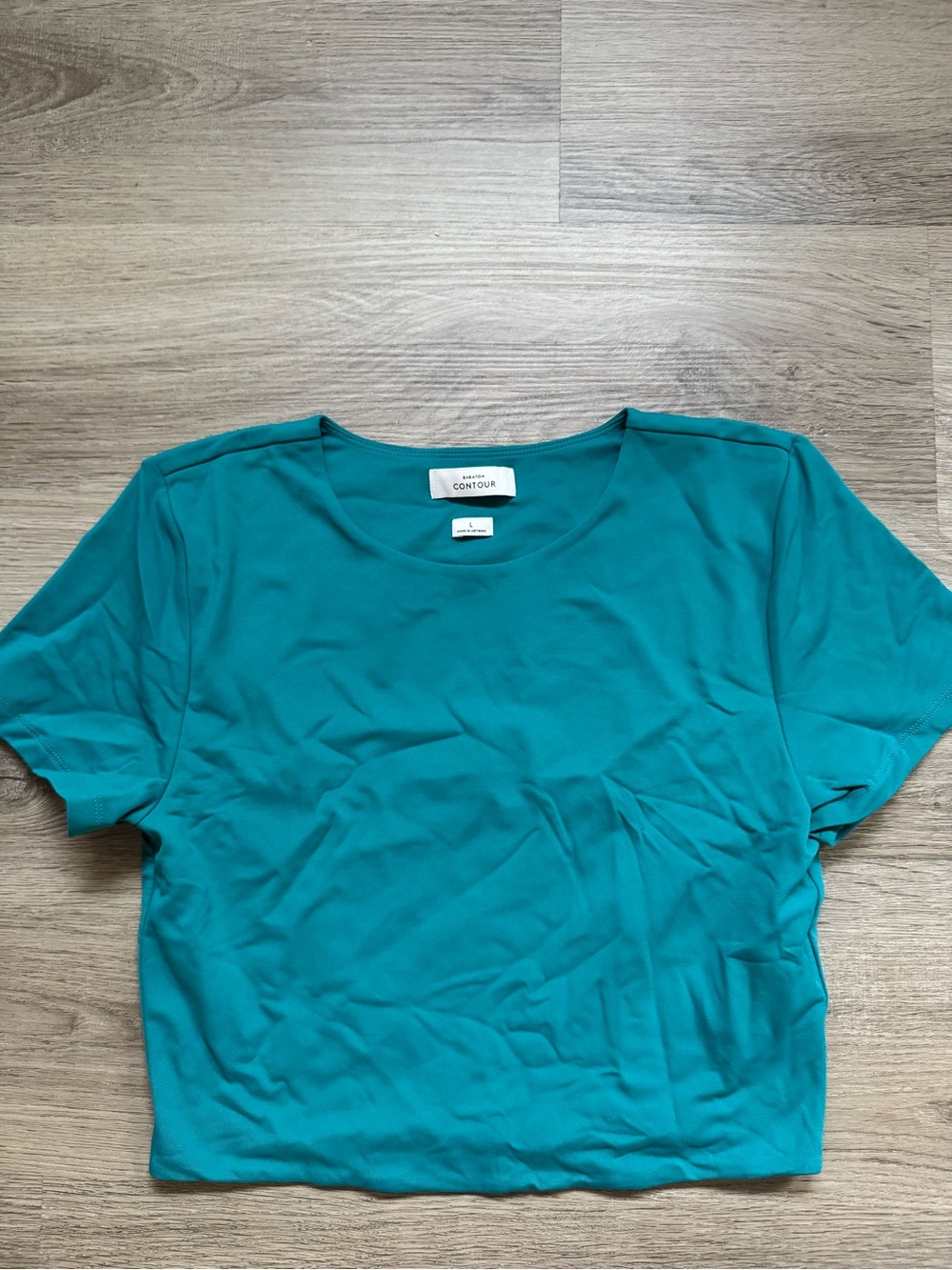 Aritzia contour Teal Short Sleeve Top